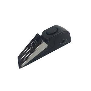 Door Stop Alarm, Door Stopper with 120DB Security Alarm, Floor Wedge Doorstop for Travel Apartment Home House (Pack of 2) (Black)