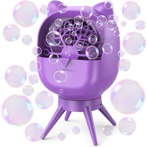 Rechargeable Bubble Blower 38000 Bubbles Per Minute Rechargeable Purple