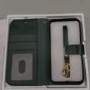 OCASE for iPhone 17 Pro Detachable Wallet Case with Card Holder, 2 in 1 PU Leather Flip Folio with RFID Blocking Stand Wrist Strap Shockproof Phone Cover 6.3 Inch 2025, Blackish Green