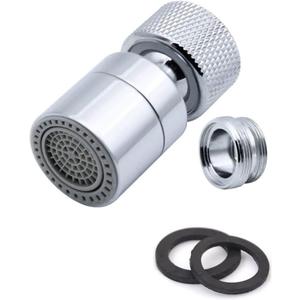 Faucet Aerator 2-Flow Tap Faucet Aerator 360 Degree Twist and Rotation Swivel Kitchen Aerator for Bathroom Sink with Nozzle Adapter (1)