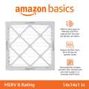Amazon Basics 14x14x1 Air Filter, MERV 8 AC Furnace Filters, Allergy Control, Electrostatic, Air Cleaning, 6-Pack (Actual Size: 13.75" x 13.75" x 0.75")