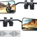Mirror Extenders For Towing, 360 Adjustable Tow Mirrors with Sturdy Iron Bracket Clap, for Motorhome SUV RV Trailer Van Trucks, Black, Pair (Left+Right)