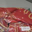 42x84 Inches Merry Christmas Window Curtains Winter Festival Golden Snowflake New Year Xmas Red Window Drapes Darkening Thermal Insulated Curtains for Living Room Decor 2 Panels