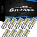 GIVEDOUA 1157 LED Car Bulb, BAY15D 7528 2057 2357 LED Replacement Light Bulbs for 12V RV Car Camper Trailer Brake Lights, Super Bright 5050 18-SMD 6000K White, 9 pcs