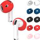 [5 Pairs] for AirPods 4 Ear Tips Covers Sport Anti Slip Anti Scratche Skin Soft Silicone Eartip AirPods 4 Gen Earbuds Accessories Compatible with Apple AirPods 4th Generation (5 Colors Mix)