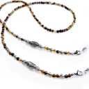 Beaded Glasses Chain,Eyeglass & Sunglass Strap For Women Stylish (Cut Surface Coffee Agate)