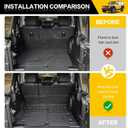 Cargo Mats for 2018-2025 Jeep Wrangler JL Unlimited 4X4 Trunk Mat with Backrest Liner, All Weather TPE Protector Rear Back Seat Mats for 18-25 Wrangler JL 4X4 4 Door Accessories