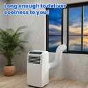 Portable Ac Window Vent Kit,Adjustable Air Conditioner Window Seal Kit with 5.9 Inch Diameter 59" Length Ac Exhaust Hose for Vertical/Horizontal Window