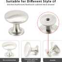 SUNRIVER 36 Pack Kitchen Cabinet Handles 26 Pack Cabinet Pulls Brushed Satin Nickel 10 Pack Cabinet Door Knobs 3-3/4" Hole Center Stainless Steel Cabinet Hardware for Drawer