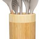 Samma Bamboo Utensil Holder - Space-saving Utensil Holder for Kitchen Counter - Rotating Kitchen Utensil Holder - Utensil Crock - Stylish Wooden Utensil Holder - Crock for Kitchen Utensils