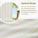 ZJDECOR 95 Inches Long Beige White Striped Window Curtains Panels,Cotton Blended Light Filteirng Drapes,Rustic Window Treatment for Bedroom Living Room,Rod Pocket,55" Wx95 L(Pack of 2)