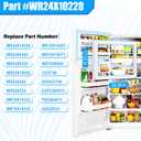 Upgraded WR24X10228 Freezer Door Gasket Compatible with GE Refrigerator Door Gasket Replacement WR78X10335 WR78X10407 WR78X10471 Freezer Door Seal For Hotpoint Fridge Door Gasket Seal Replacement