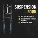 Zoom 879DH 20 x 4.0 Suspension Fork - Coil Spring - for Fat Tire Bike/EBIKE - Compatible with Ridstar Q20 (Rear Hub Motor)