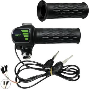 Ridstar Q20 Ebike Twist Throttle 48V, 3-Pin Plug & Play, LCD Display with Key Lock, Waterproof Throttle Grips for E-Bike Scooter Motorcycle