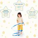 Sarah's Silks Starry Night Streamer - Pretend Play, Dance, Baton Stick Twirling, and Gymnastics Party Favors | 100% Silk and Wood Montessori and Waldorf Toys, 1 Piece, 8 feet x 1 inch , 16 inches