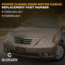 72050-SHJ-A21 Power Sliding Door Motor Cables Left Driver Side Compatible with 2005 2006 2007 2008 2009 2010 Honda Odyssey 3.5L V6 Replace# 72050SHJA21