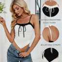Blooming Jelly Womens Summer Crop Tank Tops Sexy Going Out Outfits 2025 Sleeveless Shirt Y2k Camisole Fashion Clothes (White, S)