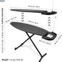 Duwee 18" ×48" Ironing Board with Retractable Iron Rest,Wide Ironing Board