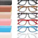 NOVIVON 6 Pack Reading Glasses for Women, Reading glasses men, Blue Light Blocking Readers, Computer eye glasses, Cheaters, +2.5