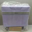 Folding Utility Cart Portable Rolling Crate Handcart Shopping Trolley Collapsible Tool Box, with Lid, on Rotate Wheels, for Grocery, Shopping, Office, Teacher, Camp,File (Purple)