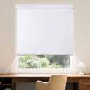Roller Window Shades Free-Stop Cordless Blackout Blinds, Thermal Insulated Pull Down Shades for Windows, UV Protection Fabric Roller Blinds for Home Office (54.5" Wx72 H, White)