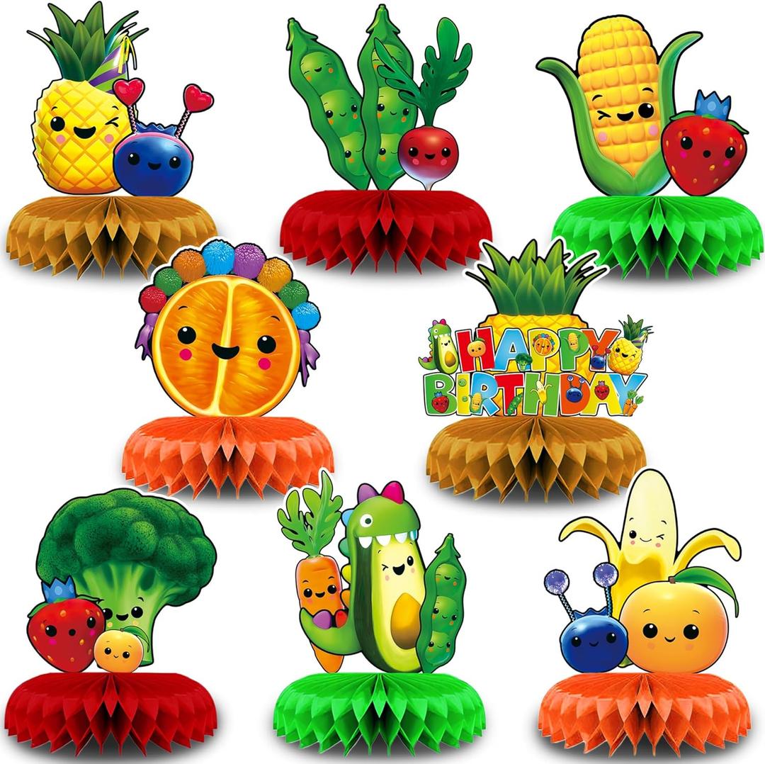 NANAGALI 8 Pcs Hey One Bear Sensory Fruit Honeycomb Centerpiece Dancing Fruit 1st Birthday Party Decoration Set Fruit Table Toppers Centerpieces Party Supplies for Baby Boy|Girl NANAGALI 8 Pcs Hey One Bear Sensory Fruit Honeycomb Centerpiece Dancing Fruit 1st Birthday Party Decoration Set Fruit Table Toppers Centerpieces Party Supplies for Baby Boy|Girl