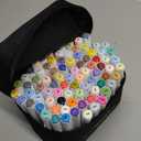 Caliart Alcohol Based Markers, 81 Colors Art Drawing Markers Set Dual Tip Fine & Chisel Permanent Colored Sketch Pens, with Case for Artists Adults Coloring Book Illustration