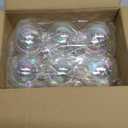 50 PCS Christmas Iridescent Ornaments,Clear Plastic Bubbles Hanging Filled Ornaments,Christmas DIY Hanging Rainbow Ball 5 Different Sizes for Xmas Tree Wedding Party Birthday Home Decorations (50 PCS 1.18/1.57/1.97/2.36/3.15 Inch)