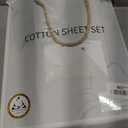 Shilucheng 100% Cotton Queen Size Sheets Set - 600 Thread CountLuxury Egyptian Cotton Bed Sheets5-Star Hotel Quality Sheets, Breathable & Cooling, 16 Inch Deep Pocket - 4 Piece (Cream, Queen)