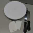 Kootek Cake Decorating Kit Baking Supplies Set Cake Turntable with 2 Frosting Straight Angled Spatula 3 Icing Smoother Scrapers Baking Accessories Tools for Beginners and Pros, White