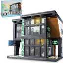 City Coffee House Architecture Building Blocks Set for Adults, Street View Modern Cafe Shop Building Construction Toy with Light, Christmas Birthday Gift for Kids Boys Girls 6-12 (581 PCS)