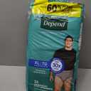 Depend Fresh Protection Adult Diapers, Incontinence Underwear for Men, Disposable, Maximum, Extra-Large, Grey, 26 Count