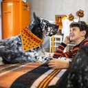 Elegant Little Tail Dog Bandana, Fall Halloween Adjustable Scarf Handkerchief Bib for Small Large Dogs, Boy Girl Square Kerchief (Small (Pack of 1), Cat)