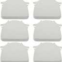 Shinnwa Kitchen Chair Cushions Set of 6, Non-Slip Dining Chair Cushions with Ties and Machine Washable Cover, 6 Pack, 17 x 16.5 x 2in, Off White