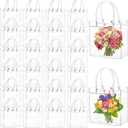 ZENFUN 80 Pack Clear PVC Gift Bags with Handles, Small Reusable Plastic Party Favor Bags, Transparent Goodie Bags Bulk for Wedding, Baby Shower, Birthday, Shopping Retail (6.3 x 5.9 x 2.7 Inch)
