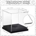 Baderke 1 Pcs Softball Display Case Acrylic Softball Baseball Stand Holder UV Protected Memorabilia Ball Box Clear Display Cube for Sports Ball Storage (Remove the Protective Film Before Use)