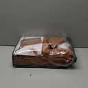 Terracotta Soft Thick Linen Curtains 120 Inches Long for Living Room, Farmhouse Burnt Orange Curtains Light Filtering for Bedroom/Dining Room Western Semi Sheer Pleat Memory Shape Drapes 2 Panels Set