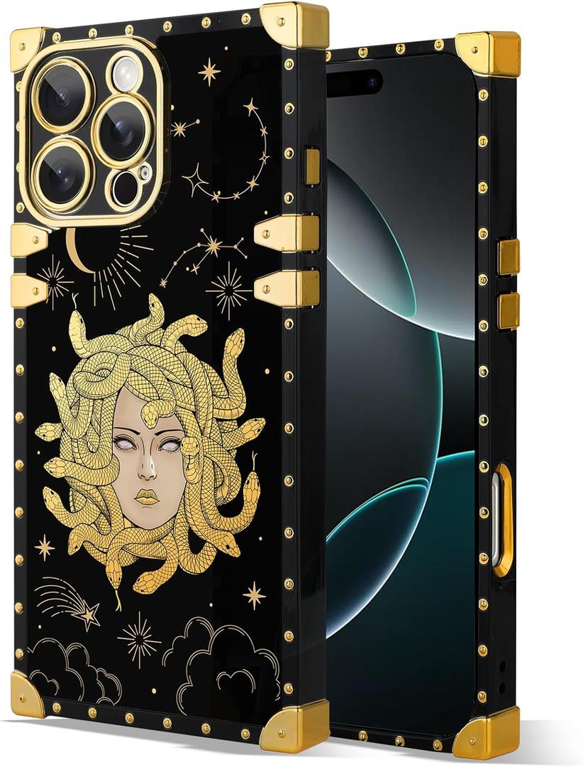 Magnetic Phone Case Compatible with iPhone 16 Pro Max Case Luxury Phone Case Classic Retro Soft TPU Magnetic Phone Case (Pictures of MDSA)