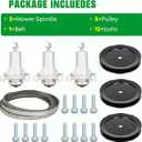 3 Pack 587819701 Spindle Assembly Kit with 173435 Pulley 196104 Pulley 196106 Pulley 177968 Pulley Replaces Husqvarna 532187281, 187292, 192870, 587820301, 587253301, 532187292, 539112057
