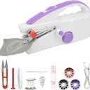 Handheld Sewing Machine, Portable Mini Sewing Machines for Beginners with Two Speeds, with Complete Accessories Kit, Easy to Use Hand Sewing Machine Suitable for Home, Travel and DIY