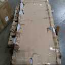 HomeRoots1 x 59" x 67" Gold Wood & Fabric Screen Room Divider