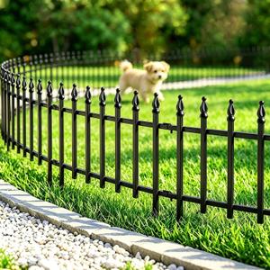 18" H x 22" W Decorative Metal Garden Border Fence, 10 Panels, 18Ft