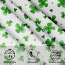 Kawani St. Patrick's Day Round Tablecloth 70 Inch Watercolor Shamrock Table Cloths Green St Patricks Day Table Cloths Circular Table Cover Spring Holiday Tabletop for Home Dining Kitchen Picnic Party