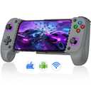 Phone Game Controller for iPhone/Android with with Hall Joystick, Wireless Mobile Game Controller Support Xbox Cloud, Steam Link, Call of Duty, Roblox, Cloud iOS Android Controller (Grey)