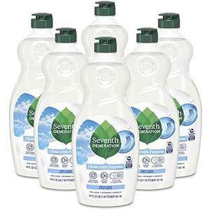 Seventh Generation Dish Liquid Soap Free & Clear liquid soap Pack of 2 Dishwashing Soap Dish Soap for sensitive skin 19 oz