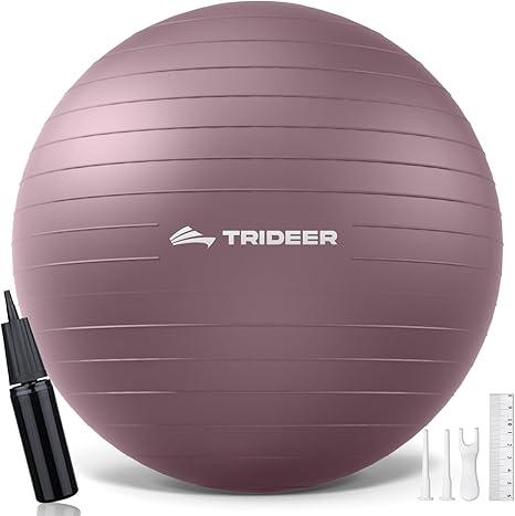 Trideer Yoga Ball – Anti-Burst Exercise Ball for Pregnancy, Office, Birthing, Stretching & Core Workout – Home Gym & Therapy , Large