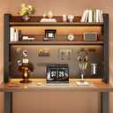 3 Tier Desktop Shelf with Pegboard, Heavy Duty Desk Organizer, 37.4"Lx9.8"Wx36.6"H