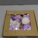 BSMYBO Artificial Purple Flowers Combo Bouquets Mix Silk Flowers Dahlia Roses for DIY Bridal Wedding Bouquets, Baby Shower Decorations Fake Floral Arrangements Table Centerpieces Home Decor