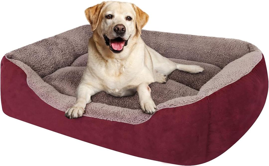 PUPPBUDD Dog Beds for Medium Dogs, Washable Dog Bed Comfortable and Breathable Pet Bed Rectangle Warming Dog Bed for Medium Dogs