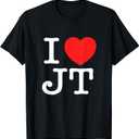 I Love JT T-Shirt Gift New T-Shirt, Large